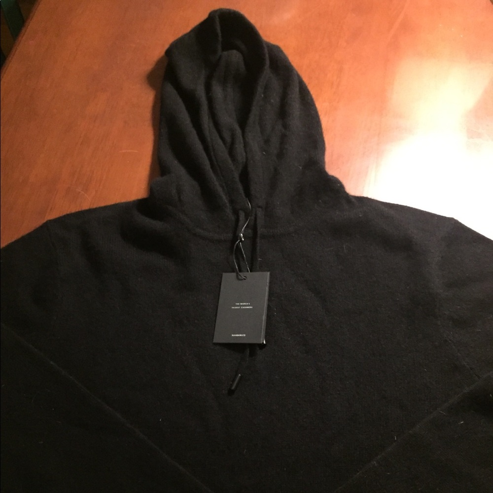 New unisex Long sleeve hooded cashmere sweater